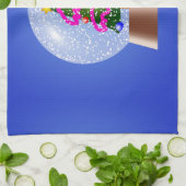 クリスマスツリー雪の球体 キッチンタオル (折り畳み)