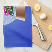クリスマスツリー雪の球体 キッチンタオル (四つ折り)