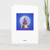 クリスマスツリー雪の球体 シーズンカード (裏面)