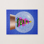 クリスマスツリー雪の球体 ジグソーパズル (横)