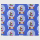クリスマスツリー雪の球体 ラッピングペーパー (フラット)