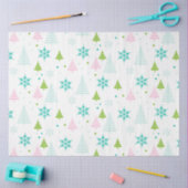 クリスマスツリー雪の結晶ホワイトクリスマス 薄葉紙 (クラフト)