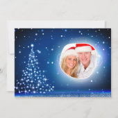 クリスマスツリー雪カスタムの写真2サイドデザイン シーズンカード (正面)