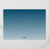 クリスマスツリー雪ファミリーフォトシルバー 箔シーズンカード (裏面)