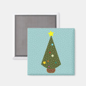 クリスマスツリー雪 マグネット (正面/裏面)