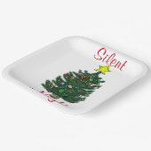 クリスマスツリー静かナイト ペーパープレート (傾斜あり)