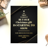 クリスマスツリー非写真妊娠のお知らせ 箔シーズンカード