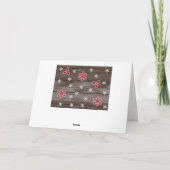 クリスマスツリー音楽写真カードとのヴィンテージサンタ シーズンカード (裏面)