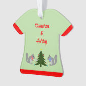 クリスマスツリー飾のリスの名前をカスタムする オーナメント (正面)