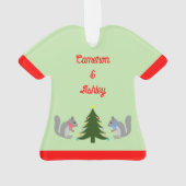 クリスマスツリー飾のリスの名前をカスタムする オーナメント (裏面)