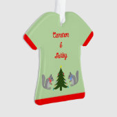 クリスマスツリー飾のリスの名前をカスタムする オーナメント (正面)