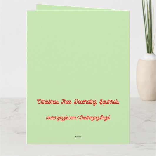 クリスマスツリー飾のリスカスタムズ カード (裏面)