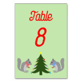 クリスマスツリー飾のリスカスタムズ テーブルナンバー (裏面)