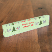 クリスマスツリー飾のリスカスタムズ デスクネームプレート (側面)