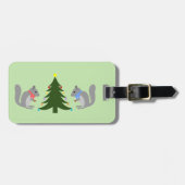 クリスマスツリー飾のリス名前をカスタムする ラゲッジタグ (正面横)