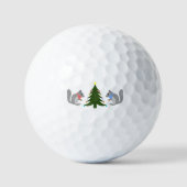 クリスマスツリー飾のリス ゴルフボール (正面)