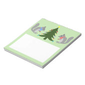 クリスマスツリー飾のリス ノートパッド (回転)