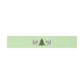 クリスマスツリー飾のリス 招待状ベリーバンド (フラット)