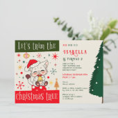 クリスマスツリー飾り交換バースデーパーティー 招待状 (スタンド正面)