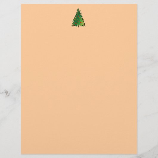 クリスマスツリー飾り付きレターヘッド (正面)