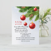 クリスマスツリー飾り付けパーティーの招待状 招待状 (スタンド正面)