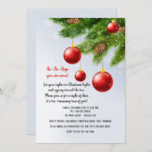 クリスマスツリー飾り付けパーティーの招待状 招待状 (正面/裏面)