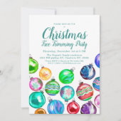 クリスマスツリー飾り付けパーティー 招待状 (正面)