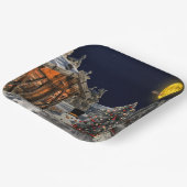 クリスマスツリー飾り サンタのスレッジ コテージ 雪だるま ペーパープレート (傾斜あり)