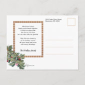 クリスマスツリー飾付きヴィンテージ ポストカード (裏面)