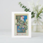 クリスマスツリー飾付きヴィンテージ ポストカード (スタンド正面)