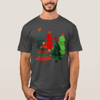 クリスマスツリー飾、クリスマスの星、弓とバ Tシャツ