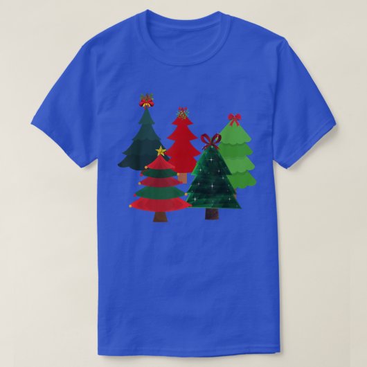 クリスマスツリー飾、クリスマスの星、弓とバ Tシャツ (デザイン正面)