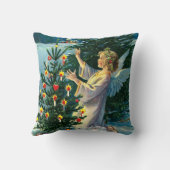 クリスマスツリー2を飾る天使 クッション (裏面)