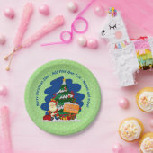 クリスマスツリー20xx付きサンタ追加文字7" ペーパープレート (パーティー)