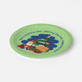 クリスマスツリー20xx付きサンタ追加文字7" ペーパープレート (アングル)