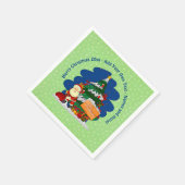 クリスマスツリー20xx付きサンタ追加文字 スタンダードカクテルナプキン (角)