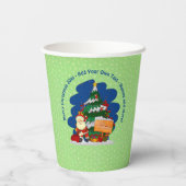 クリスマスツリー20xx付きサンタ追加文字 紙コップ (裏面)