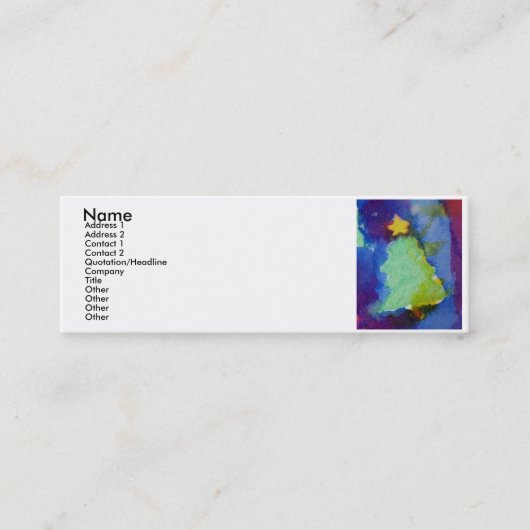 クリスマスツリー2 スキニー名刺 (正面)