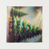 クリスマスツリー2 タペストリー (正面(横))