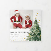 クリスマスツリー3折フォトクリスマスカード 三つ折りクリスマスカード (カバー)