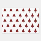 クリスマスツリー3色 ラッピングペーパーシート (正面2)