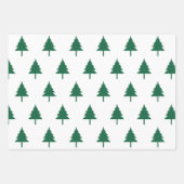 クリスマスツリー3色 ラッピングペーパーシート (正面)