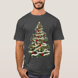 クリスマスツリー3 レトロ Tシャツ
