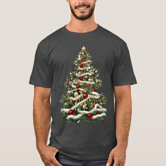 クリスマスツリー3 レトロ Tシャツ (正面)
