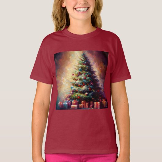 クリスマスツリー3 Tシャツ (正面)