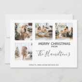 クリスマスツリー4写真パーソナライズされた シーズンカード (正面)