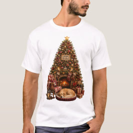 クリスマスツリー - あたたかなホリデーホーム Tシャツ