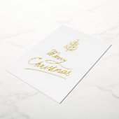 クリスマスツリー | あなたの写真を追加 箔シーズンカード (回転した状態)