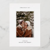 クリスマスツリー | あなたの写真を追加 箔シーズンカード (裏面)