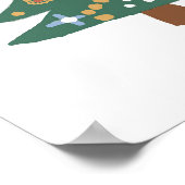 クリスマスツリー イラスト 北欧スタイル プリント (角)